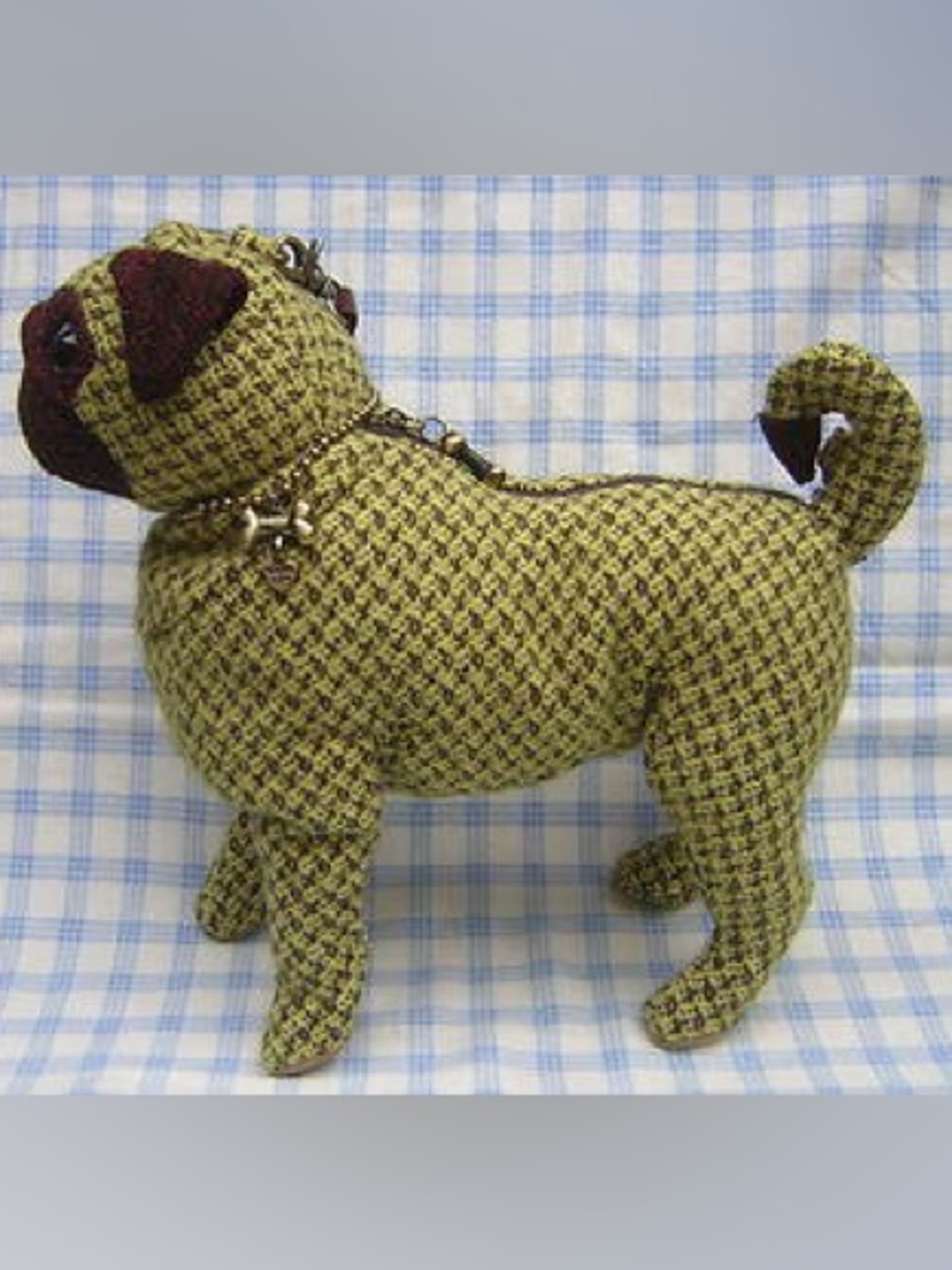 Vintage Fuzzy Nation Cornflower Pug handbag - Picture 3 of 10